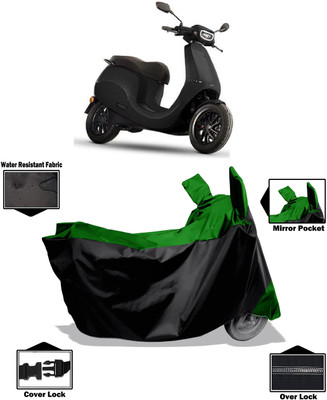 Amexride Two Wheeler Cover for Ola(Electric Scooter, Green)