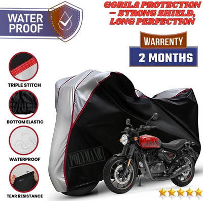 POLYMAXX Waterproof Two Wheeler Cover for Royal Enfield(Hunter 350, Black)