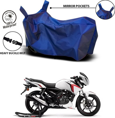 SEBONGO Waterproof Two Wheeler Cover for TVS(Apache RTR 160 4V, Blue)