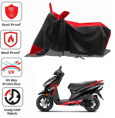 AIKOZIYA Waterproof Two Wheeler Cover for Honda(Grazia, Black, Red)