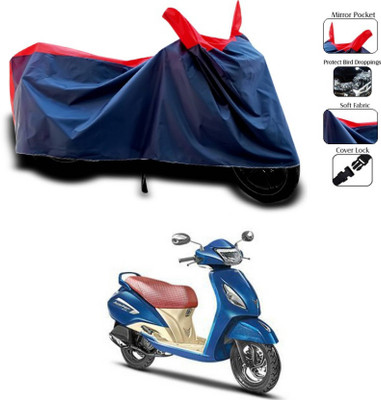 KEDIT Two Wheeler Cover for TVS(Jupiter Grande, Red, Blue)