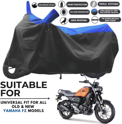 MADAFIYA Two Wheeler Cover for Yamaha(FZ-X, Black, Blue)