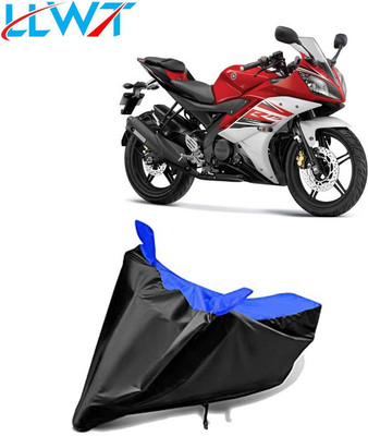 KPIND Waterproof Two Wheeler Cover for Yamaha(R15 V3, Black, Blue)