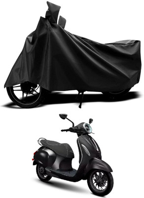 SThanaveX Waterproof Two Wheeler Cover for Bajaj(Chetak, Black)