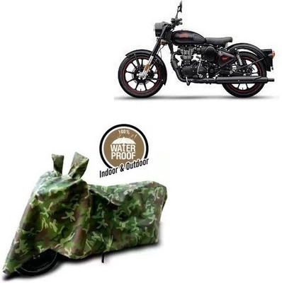 LIFELEX Waterproof Two Wheeler Cover for Royal Enfield(Classic Stealth Black BS6, Multicolor)
