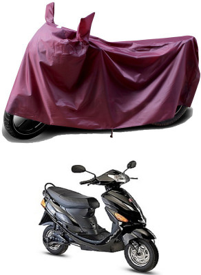 THE REAL ARV Waterproof Two Wheeler Cover for Hero Electric(Electric Wave Dx, Maroon)