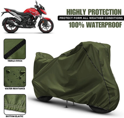 Shiv Kanha Waterproof Two Wheeler Cover for Honda(X-Blade, Green, Black)