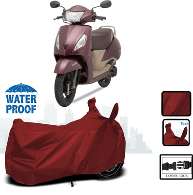 WMIZEXA Waterproof Two Wheeler Cover for TVS(Maroon)