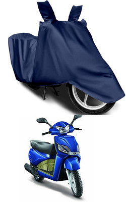 Mdstar Waterproof Two Wheeler Cover for Mahindra(Gusto Electric, Blue)