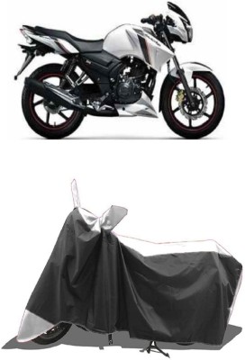 SUGASHRI Waterproof Two Wheeler Cover for TVS(Apache 150, White, Black)