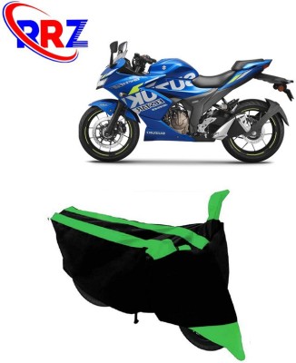 RRZ Waterproof Two Wheeler Cover for Suzuki(Gixxer SF 250, Black, Green)