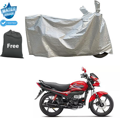 CODOKI Waterproof Two Wheeler Cover for Hero(Passion Plus, Silver)