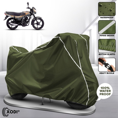 xodi Waterproof Two Wheeler Cover for Bajaj(CT100, Green, White)