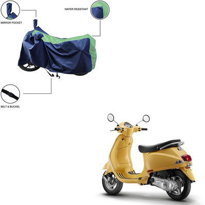 Furnish Flow Two Wheeler Cover for Vespa(Urban Club, Green)