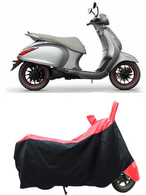 Coxtor Two Wheeler Cover for Bajaj(Urbanite Chetak BS6, Red)