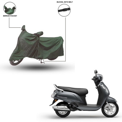 Furnish Flow Two Wheeler Cover for Suzuki(Access 125, Green)