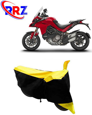 RRZ Waterproof Two Wheeler Cover for Ducati(Multistrada 1260, Black, Yellow)