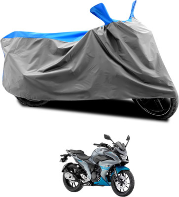 PAGORA Waterproof Two Wheeler Cover for Yamaha(Fazer-250, Grey, Blue)