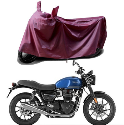 THE REAL ARV Waterproof Two Wheeler Cover for Triumph(Twin, Maroon)