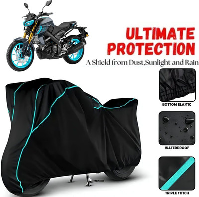 OliverX Waterproof Two Wheeler Cover for Yamaha(MT 15, Black, Blue)