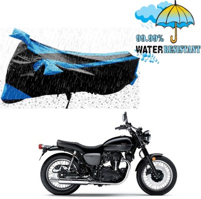 Ascension Two Wheeler Cover for Kawasaki(W800, Black, Blue)