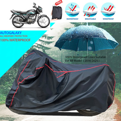 AutoGalaxy Waterproof Two Wheeler Cover for Hero(Splendor PRO, Black)