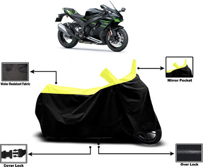 Amexride Two Wheeler Cover for Kawasaki(Ninja ZX 10R BS6, Yellow)