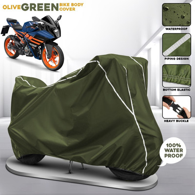 FBC Waterproof Two Wheeler Cover for KTM(RC 200, Green)