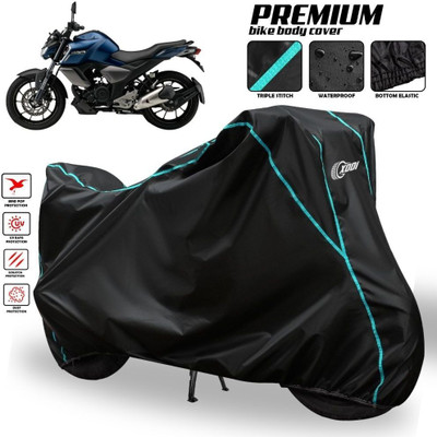 OliverX Waterproof Two Wheeler Cover for Yamaha(FZ-FI BS6, Black, Blue, Multicolor)