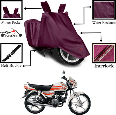 AASHTIK MART Two Wheeler Cover for Hero(CD deluxe, Maroon)