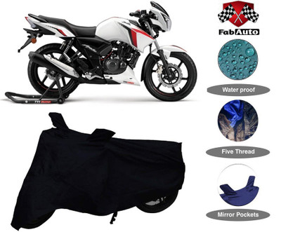 DeepShakshi AUTOMOTIVE Waterproof Two Wheeler Cover for TVS(Apache RTR 160, Black)