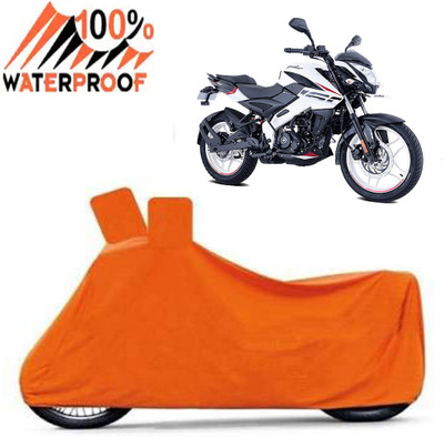 ROYAL AUTO MART Waterproof Two Wheeler Cover for Bajaj(Pulsar NS-160, Orange)