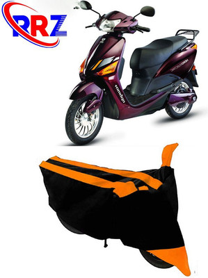 RRZ Waterproof Two Wheeler Cover for Hero Electric(Electric Optima Plus, Black, Orange)