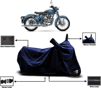 KEDIT Two Wheeler Cover for Royal Enfield(Classic Squadron, Blue)