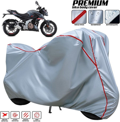 xodi Waterproof Two Wheeler Cover for Bajaj(Pulsar AS 150, Silver, Red, Multicolor)