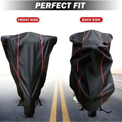OliverX Waterproof Two Wheeler Cover for Bajaj(Platina, Black, Red)