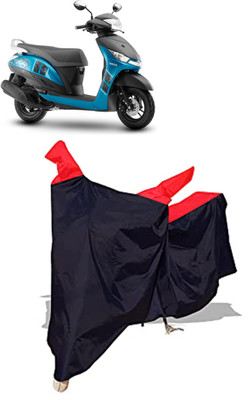 Amexride Two Wheeler Cover for Yamaha(Alpha, Black, Red)