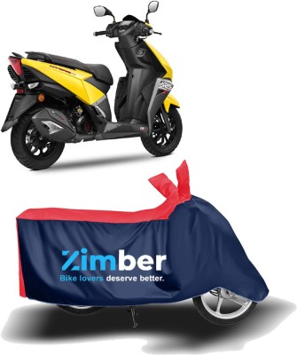 ZIMBER Two Wheeler Cover for TVS(NTORQ, Red, Blue)