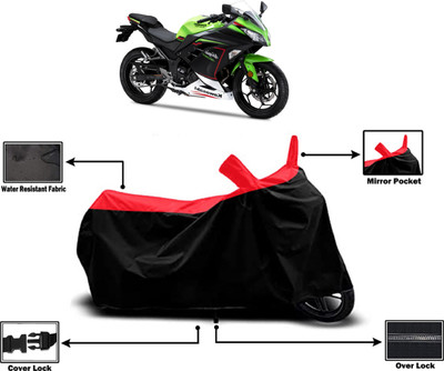 Amexride Two Wheeler Cover for Kawasaki(Ninja 300, Red)