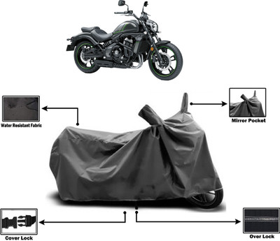 Amexride Two Wheeler Cover for Kawasaki(Vulcan S, Grey)
