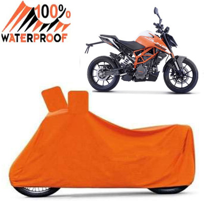 DeepShakshi AUTOMOTIVE Waterproof Two Wheeler Cover for KTM(125 Duke, Orange)
