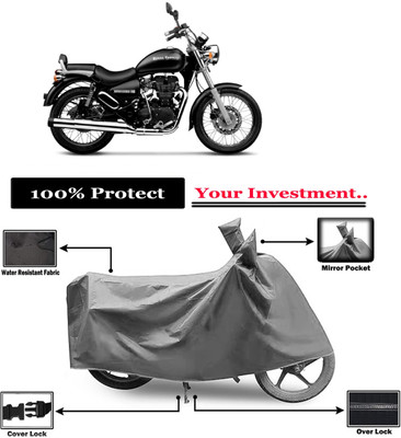Amexride Two Wheeler Cover for Royal Enfield(Thunderbird 350, Grey)
