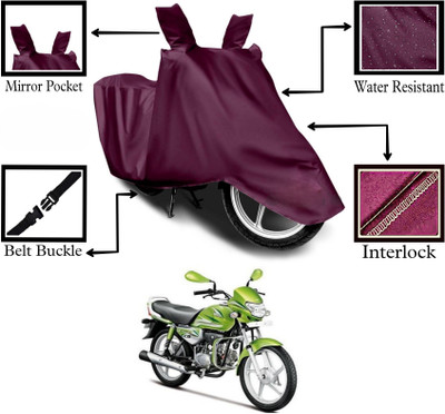 DeepShakshi AUTOMOTIVE Two Wheeler Cover for Hero(HF Deluxe BS6, Maroon)