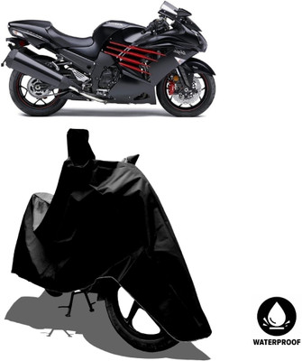 Amexride Waterproof Two Wheeler Cover for Kawasaki(Ninja ZX-14R, Black)