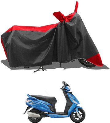 KEDIT Two Wheeler Cover for Hero(Red, Black)