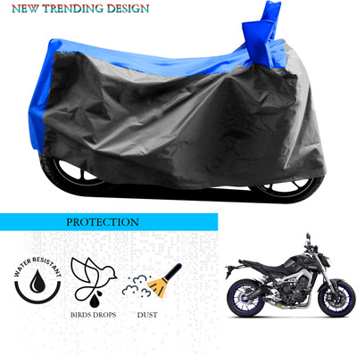 ANTHUB Waterproof Two Wheeler Cover for Yamaha(MT-09, Grey, Blue)