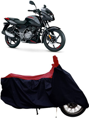 KEDIT Two Wheeler Cover for Bajaj(Pulsar 125, Red, Black)