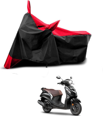 AASHTIK MART Two Wheeler Cover for Universal For Bike(Fascino, Red, Black)