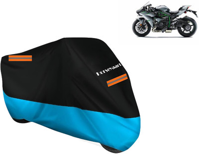 Horseyaart Waterproof Two Wheeler Cover for Kawasaki(Ninja H2 BS6, Blue)