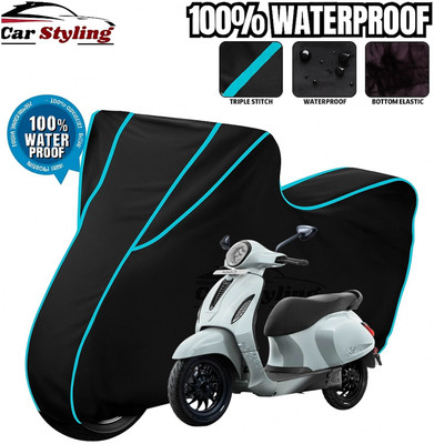 Car Styling Waterproof Two Wheeler Cover for Bajaj(Chetak, Green)